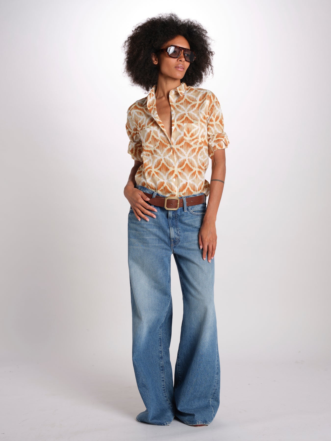 camicia GSPRO-403J MARRON terre rouge 