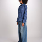 camicia KIPRO-502Y BLEU terre rouge 