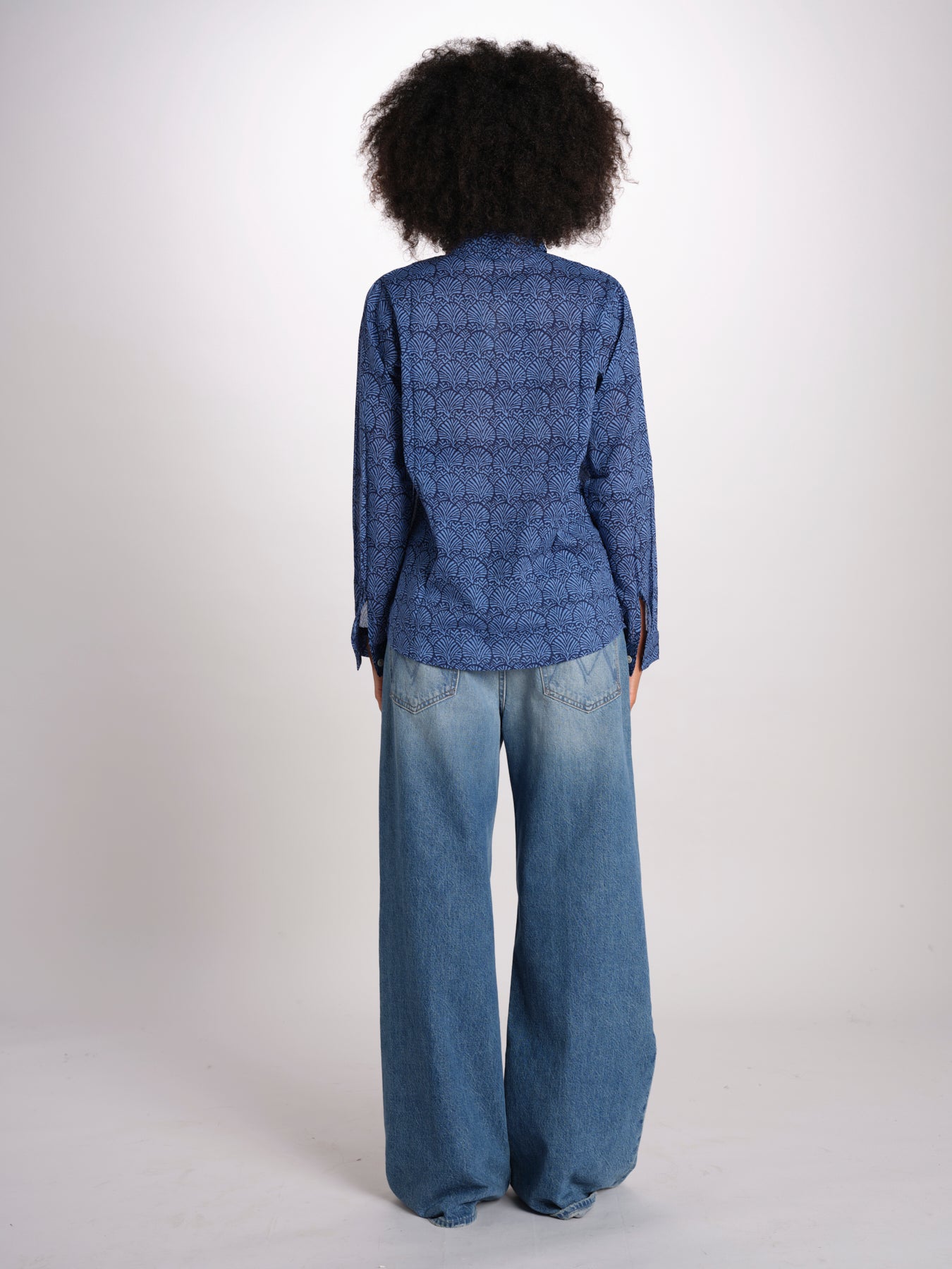 camicia KIPRO-502Y BLEU terre rouge 