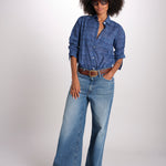 camicia KIPRO-502Y BLEU terre rouge 