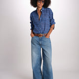 camicia KIPRO-502Y BLEU terre rouge 
