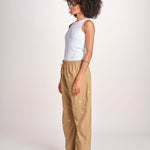 pantaloni con fiorellini ricamati THE EMBROIDERED OUTPOST OWB0008575 KHAKI the GREAT 