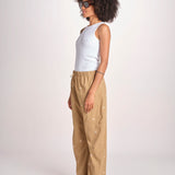 pantaloni con fiorellini ricamati THE EMBROIDERED OUTPOST OWB0008575 KHAKI the GREAT 