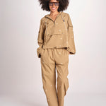 pantaloni con fiorellini ricamati THE EMBROIDERED OUTPOST OWB0008575 KHAKI the GREAT 