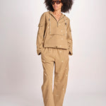 pantaloni con fiorellini ricamati THE EMBROIDERED OUTPOST OWB0008575 KHAKI the GREAT 