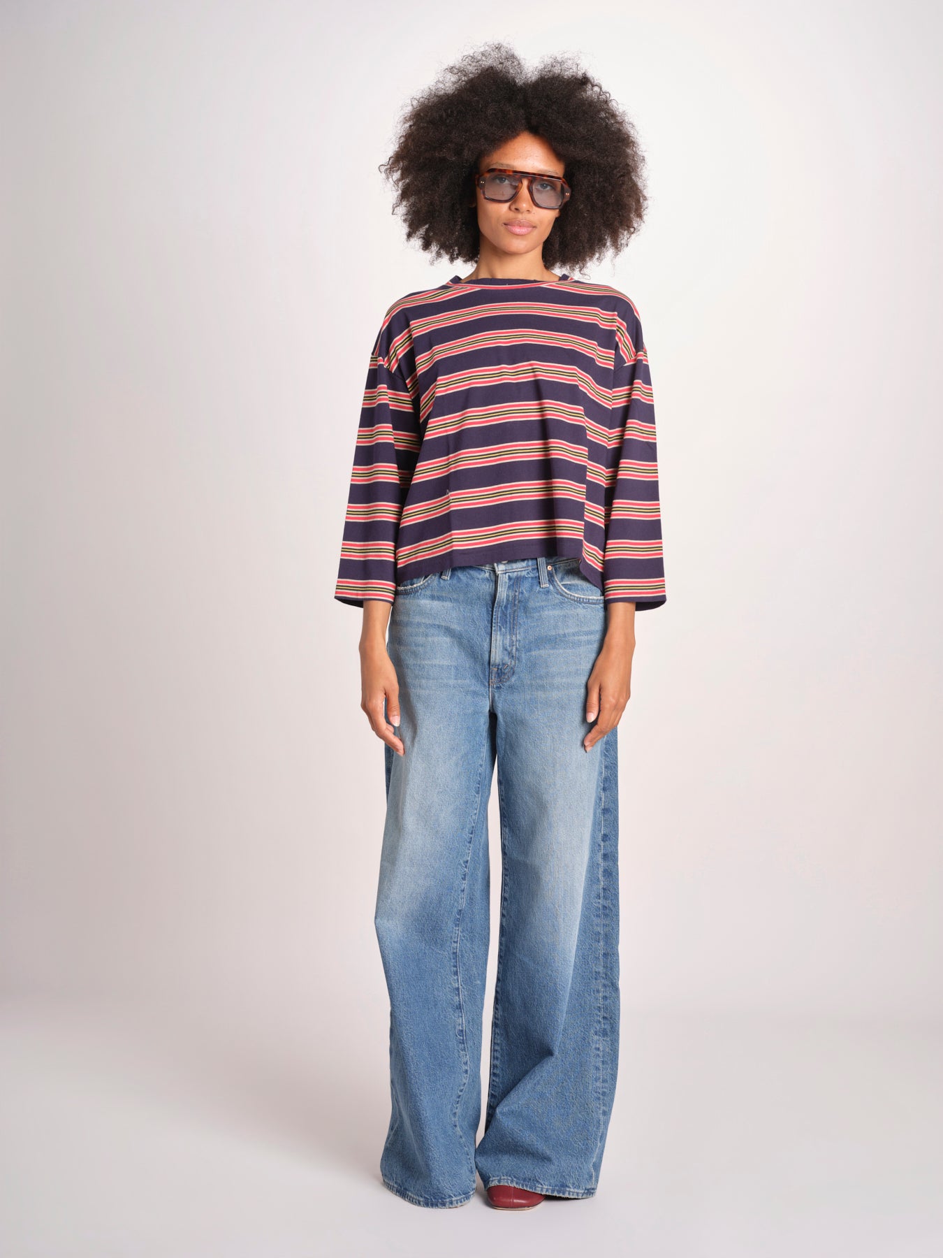 t-shirt a righe manica lunga THE FIELD TEE 1903116 SCOUT STRIPE the GREAT 