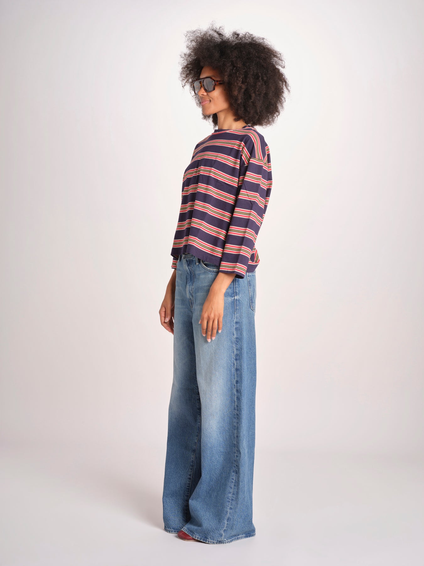 t-shirt a righe manica lunga THE FIELD TEE 1903116 SCOUT STRIPE the GREAT 