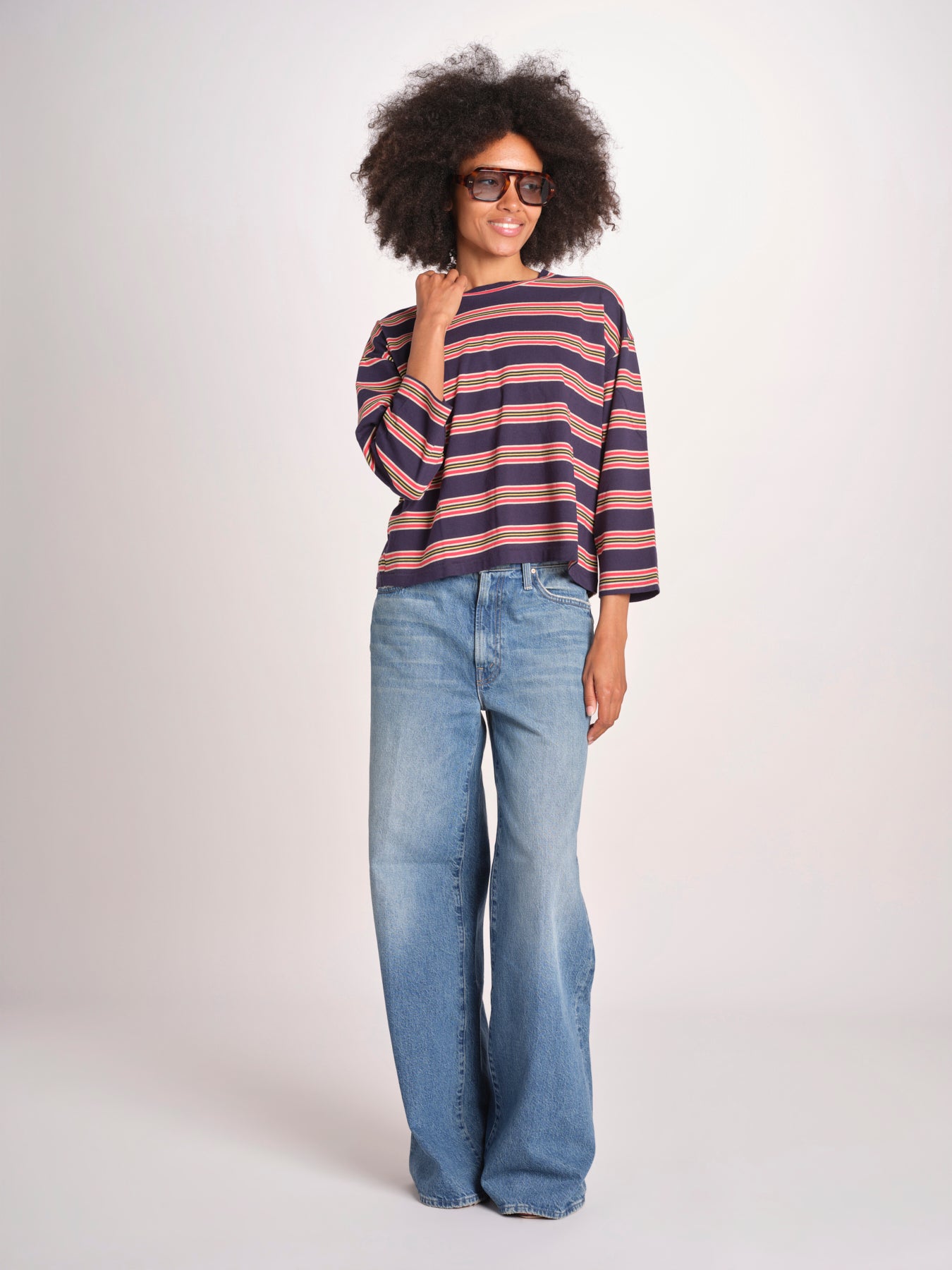 t-shirt a righe manica lunga THE FIELD TEE 1903116 SCOUT STRIPE the GREAT 
