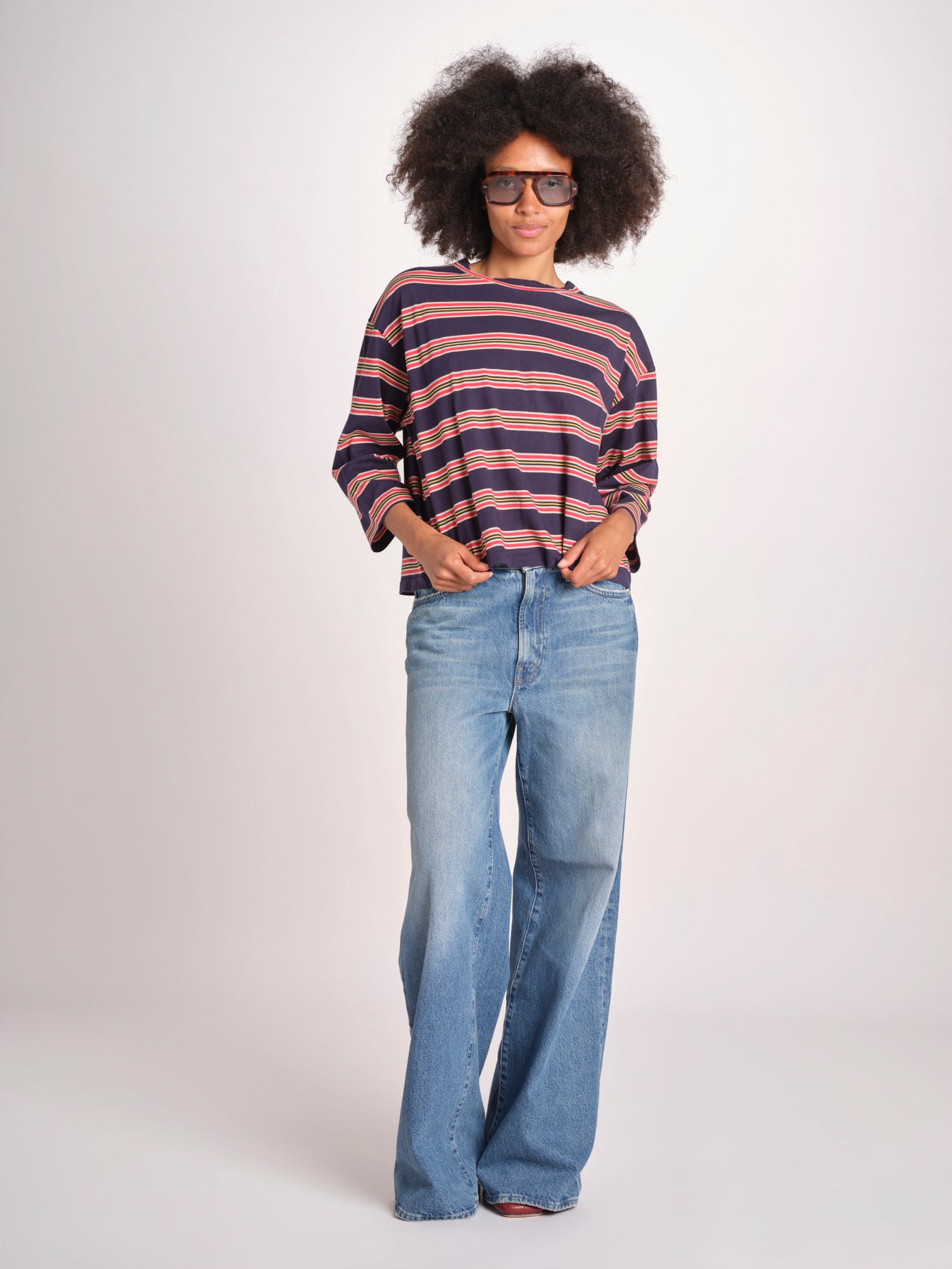 t-shirt a righe manica lunga THE FIELD TEE 1903116 SCOUT STRIPE the GREAT 
