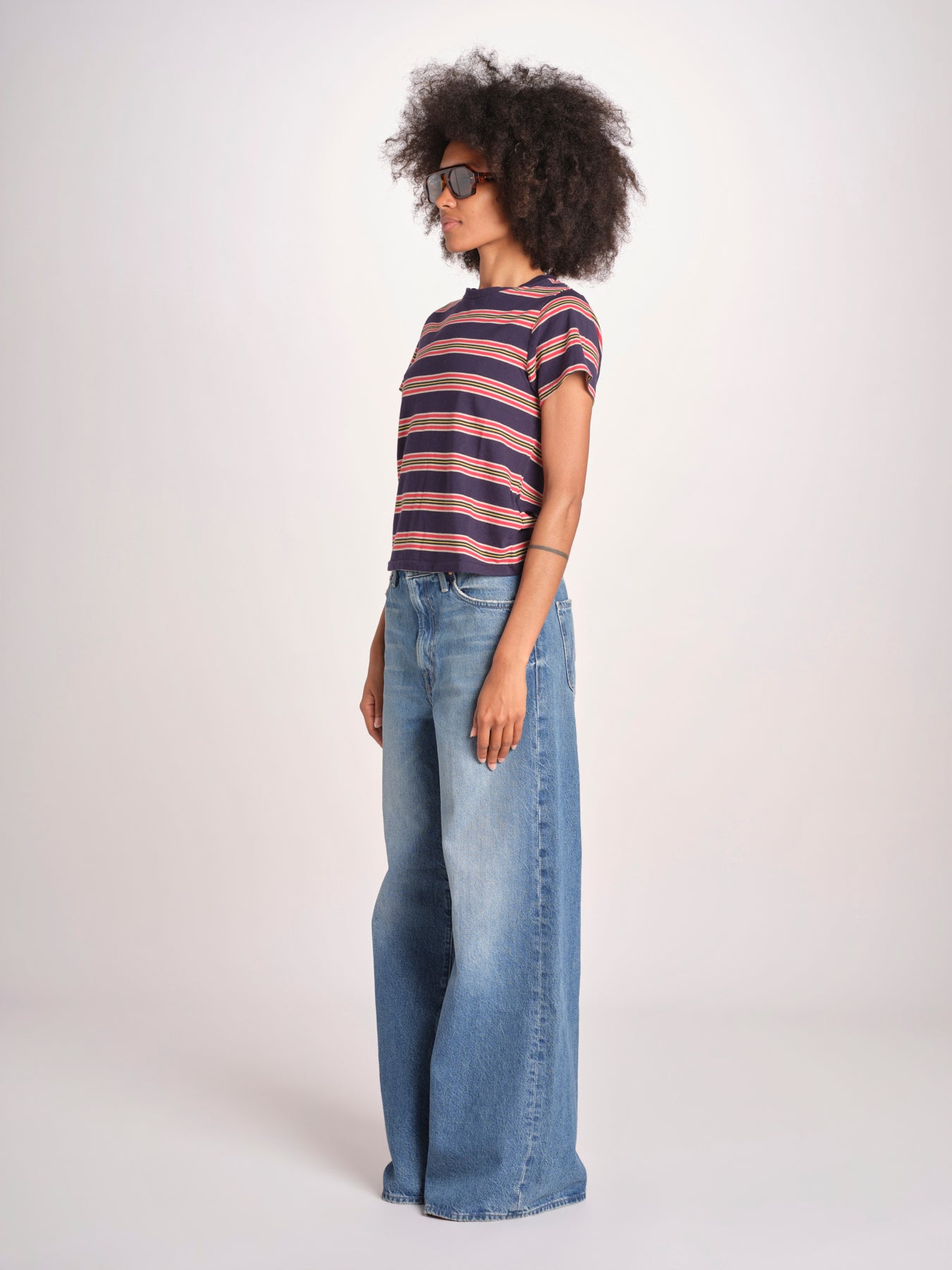 t-shirt a righe manica corta THE LITTLE TEE T1103116 SCOUT STRIPE the GREAT 