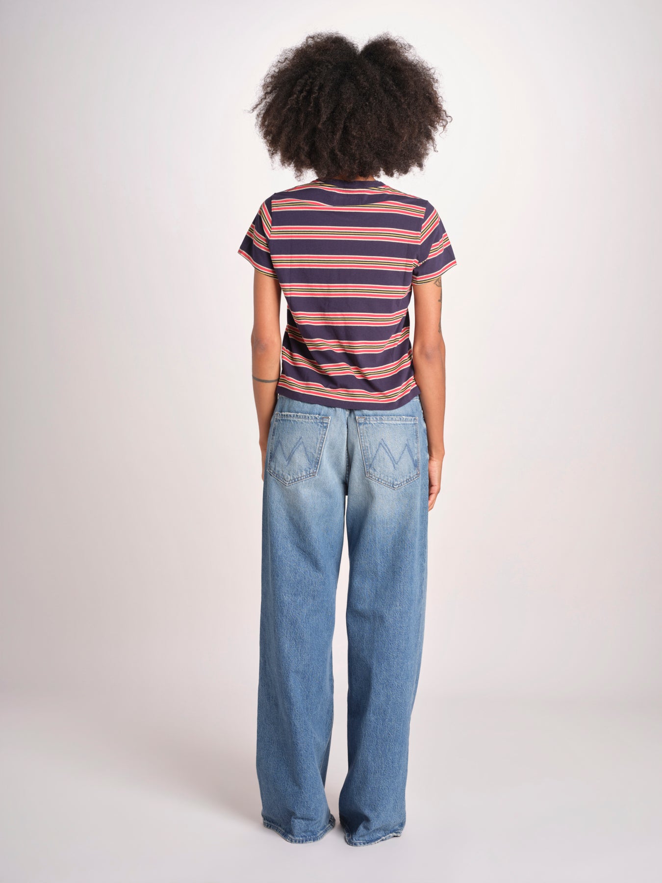 t-shirt a righe manica corta THE LITTLE TEE T1103116 SCOUT STRIPE the GREAT 