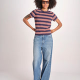 t-shirt a righe manica corta THE LITTLE TEE T1103116 SCOUT STRIPE the GREAT 
