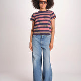 t-shirt a righe manica corta THE LITTLE TEE T1103116 SCOUT STRIPE the GREAT 