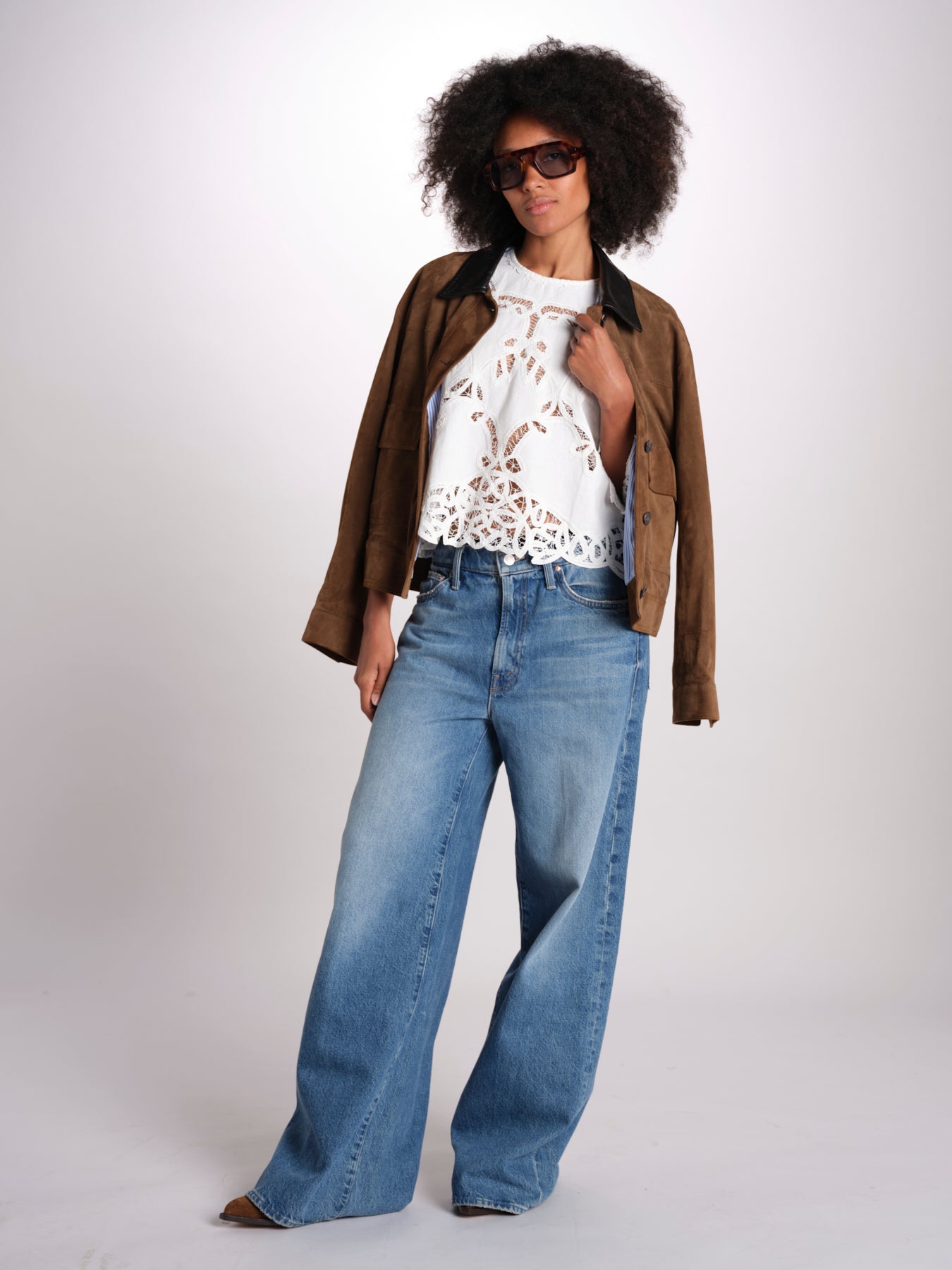 camicia con ricami THE PICNIC TOP T1460992 CREAM the GREAT 