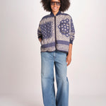 bomber stampa a bandana THE QUILTED BOMBER J270676BP NAVY the GREAT 
