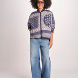 bomber stampa a bandana THE QUILTED BOMBER J270676BP NAVY the GREAT 
