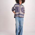 bomber stampa a bandana THE QUILTED BOMBER J270676BP NAVY the GREAT 