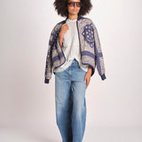 bomber stampa a bandana THE QUILTED BOMBER J270676BP NAVY the GREAT 