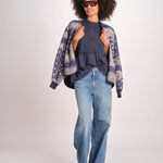 top in voille con pizzo THE SONNET TOP T1473435L NAVY the GREAT 
