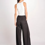 pantalone over con pinces BILLIE 3111 T0162 BLACK T0002 the latest 