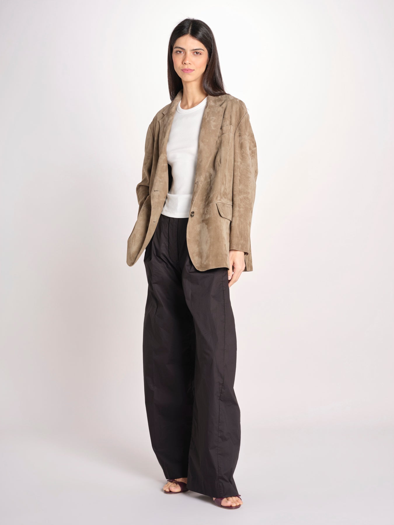 pantalone over con pinces BILLIE 3111 T0162 BLACK T0002 the latest 