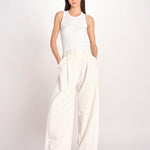 pantalone over con pinces BILLIE 3111 T0162 MILK T0416 the latest 