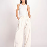 pantalone over con pinces BILLIE 3111 T0162 MILK T0416 the latest 