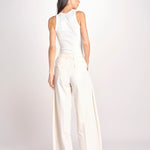 pantalone over con pinces BILLIE 3111 T0162 MILK T0416 the latest 