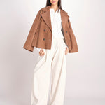 pantalone over con pinces BILLIE 3111 T0162 MILK T0416 the latest 