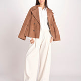 pantalone over con pinces BILLIE 3111 T0162 MILK T0416 the latest 