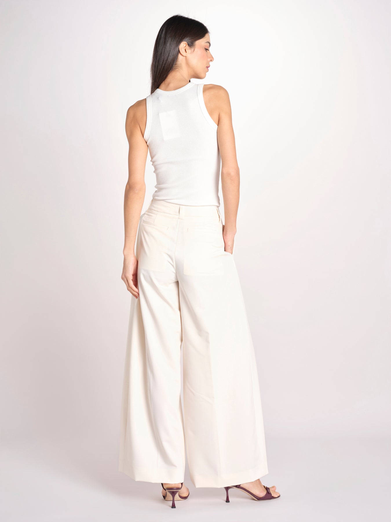 pantalone a vita bassa DEVA 3118 T0162 MILK T0416 the latest 