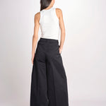 pantalone a vita bassa in gabardina DEVA T3118 T0176 BLACK T0002 the latest 