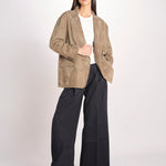 pantalone a vita bassa in gabardina DEVA T3118 T0176 BLACK T0002 the latest 