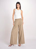 pantalone a vita bassa in gabardina