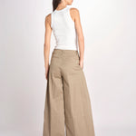 pantalone a vita bassa in gabardina DEVA T3118 T0176 COGNAC T0031 the latest 