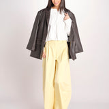 pantalone a vita bassa in gabardina DEVA T3118 T0176 LIGHT YELLOW the latest 
