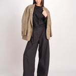 camicia in mussola con manica a sbuffo DIANA 4007 T0161 BLACK T0002 the latest 