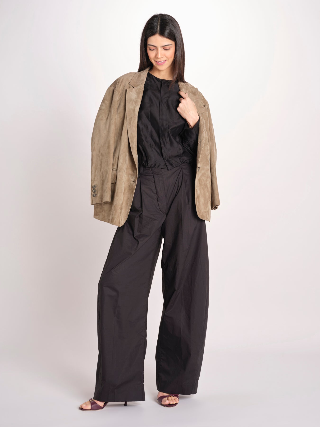 camicia in mussola con manica a sbuffo DIANA 4007 T0161 BLACK T0002 the latest 