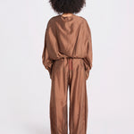camicia in mussola con manica a sbutto DIANA 4007 T0161 CHOCOLATE T0032 the latest 