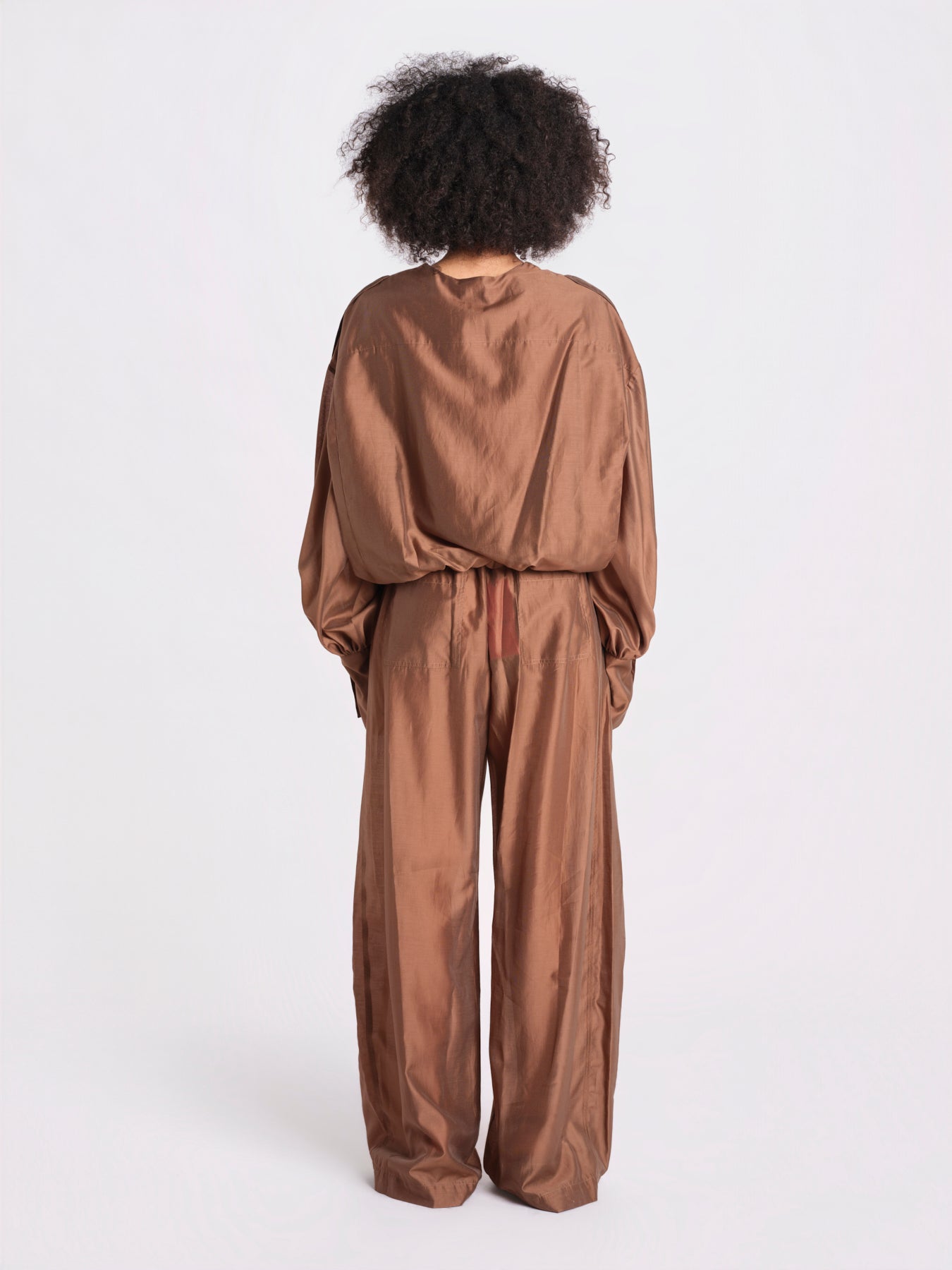 camicia in mussola con manica a sbutto DIANA 4007 T0161 CHOCOLATE T0032 the latest 