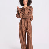 camicia in mussola con manica a sbutto DIANA 4007 T0161 CHOCOLATE T0032 the latest 