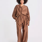 camicia in mussola con manica a sbutto DIANA 4007 T0161 CHOCOLATE T0032 the latest 