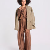 camicia in mussola con manica a sbutto DIANA 4007 T0161 CHOCOLATE T0032 the latest 