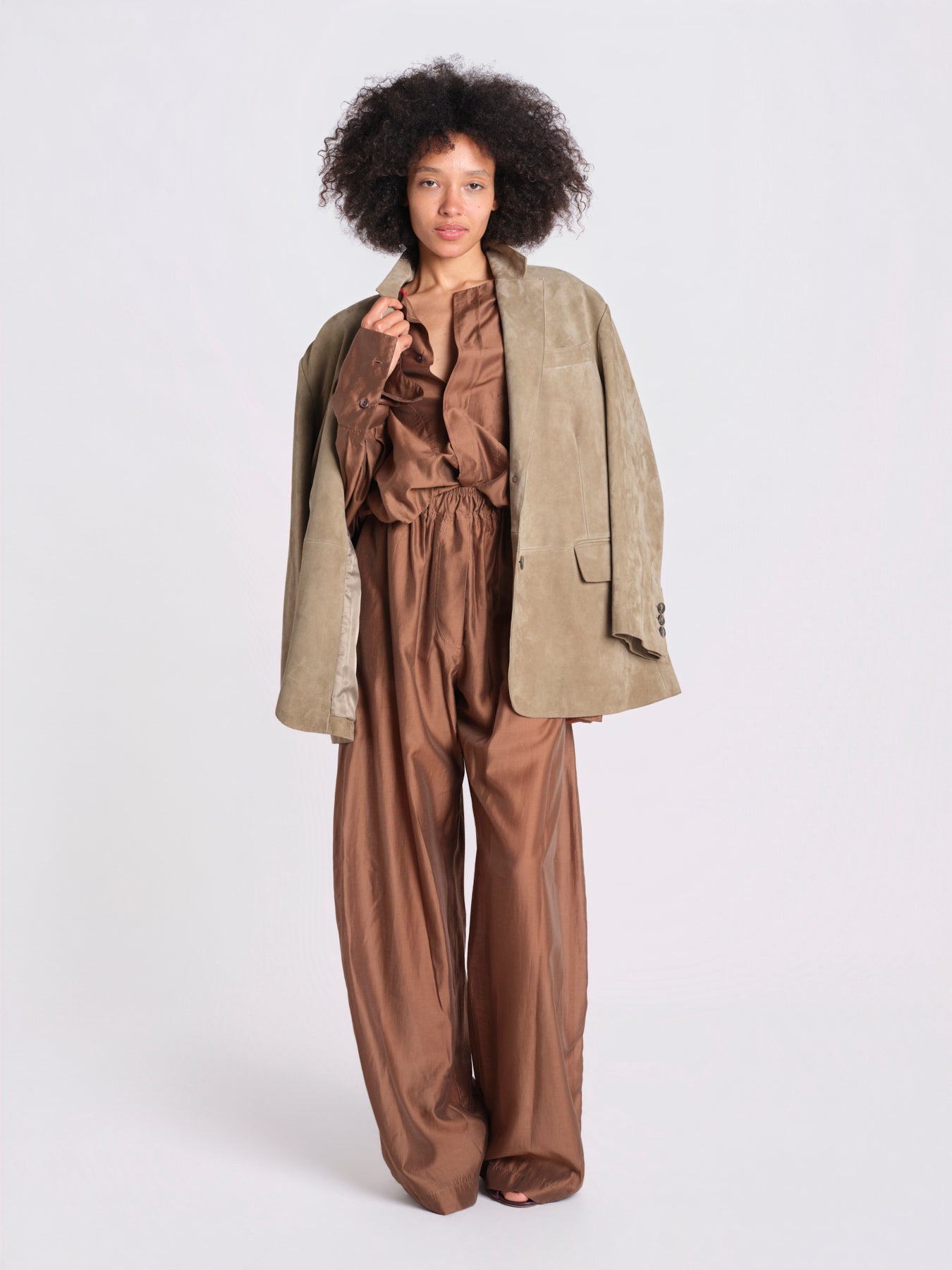 camicia in mussola con manica a sbutto DIANA 4007 T0161 CHOCOLATE T0032 the latest 