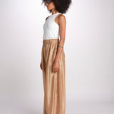 pantalone in mussola con elastico DORA 3119 T0161 BEIGE T0045 the latest 