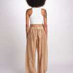 pantalone in mussola con elastico DORA 3119 T0161 BEIGE T0045 the latest 