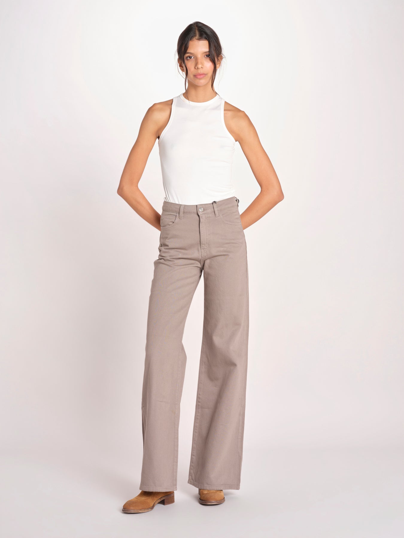 pantalone diritto CLARA COMFORTBULL DOVEGREY true avenue 