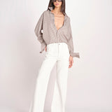 pantalone diritto CLARA COMFORTBULL IVORY true avenue 