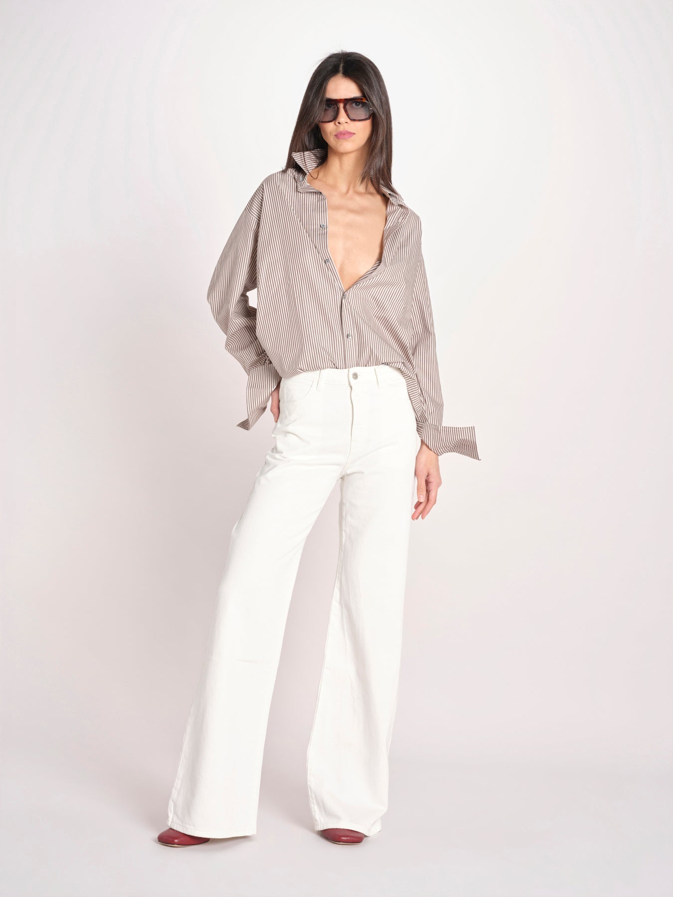 pantalone diritto CLARA COMFORTBULL IVORY true avenue 