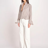 pantalone diritto CLARA COMFORTBULL IVORY true avenue 